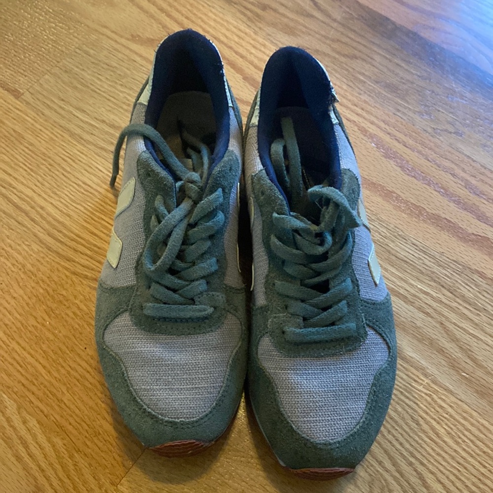 Green and gray Vejas sneakers